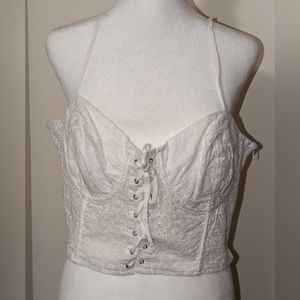 White Bralette Top - NWT Size XL
